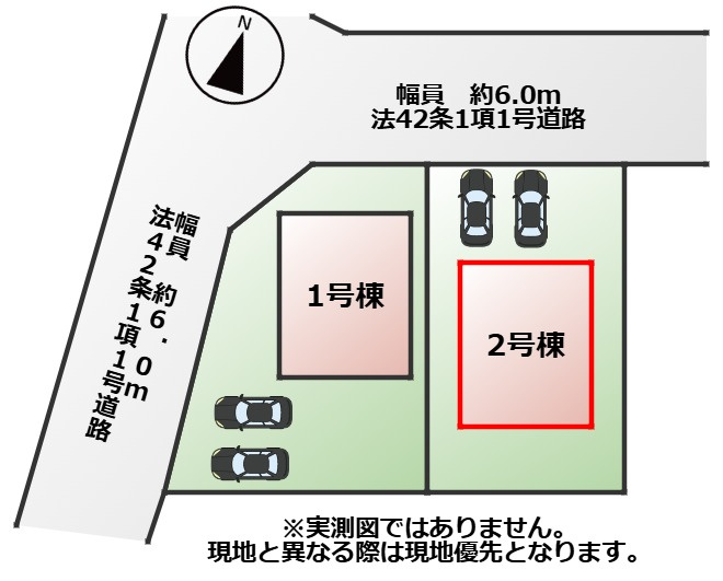 CRADLEGARDEN真岡市熊倉第5の区画図|【全2棟】各号棟の詳細については、お気軽にお問い合わせください♪
