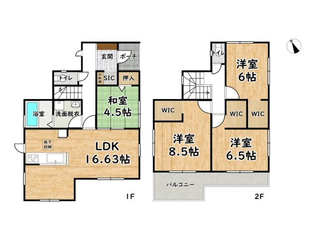 姫路市四郷町山脇/中古戸建の間取り