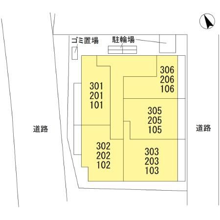 D'Bless上星川の区画図