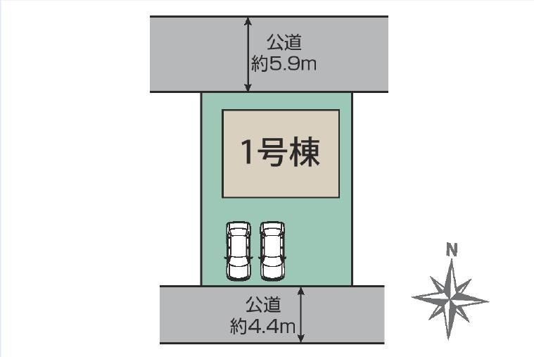 牛久市刈谷町5丁目3期　新築戸建の区画図