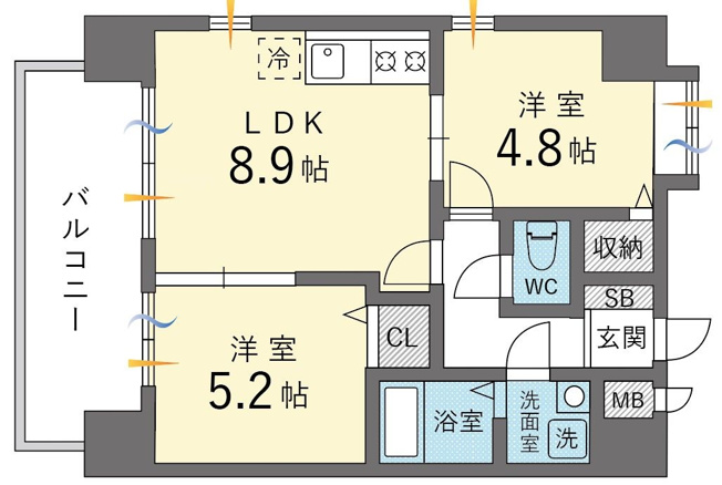 【間取り】 | ウイングコートＦ館　★プライスホームなら仲介手数料が割引価格です★