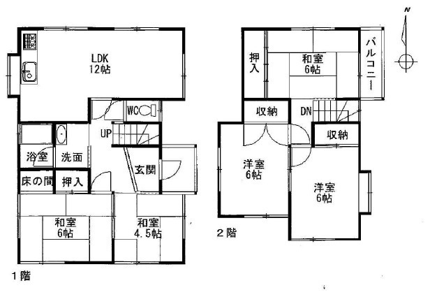 高砂市今市1丁目　中古戸建の間取り|5LDKです。