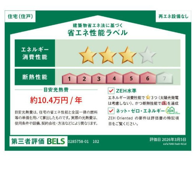 ＯＫＵＳＡＷＡ　ＣＯＵＲＴの省エネ性能ラベル