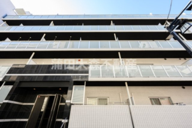 AXAS池上Sta.の外観|2013年11月築　RC鉄筋コンクリート造地上5階建て総戸数34戸の分譲賃貸マンション
東急池上線池上駅近の東京都大田区池上6丁目　オートロック宅配BOXゴミ捨て場バイク置き場駐輪場