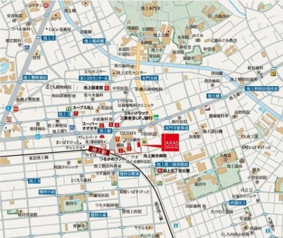 AXAS池上Sta.の地図