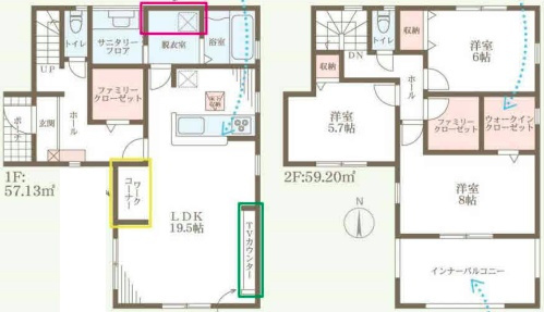 姫路市網干区垣内南町　第2期　新築一戸建ての間取り|1号地