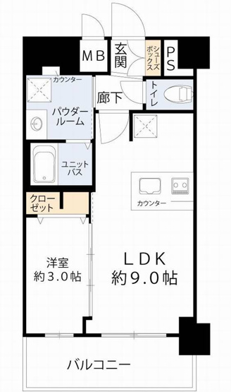 【間取り】 | プレサンス西九条シティベイ