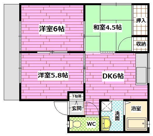パレーシャル安原の間取り
