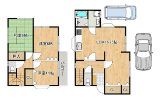 【間取り】 | 御陵通　中古戸建 | 北東角地！日当り・通風良好！ぜひ現地でお確かめください♪