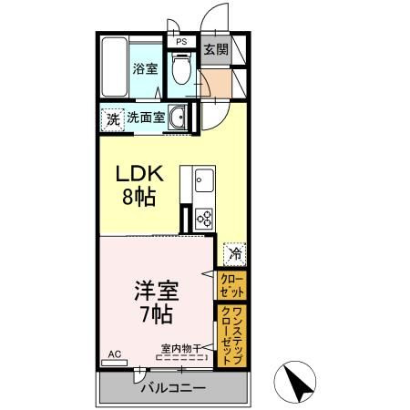 ソシア　Ｂの間取り