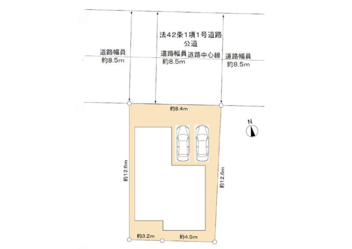 東希望が丘新築戸建戸建　駐車2台可能　4LDKの区画図