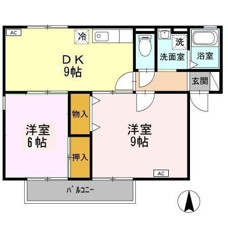 エスポワール　Bの間取り