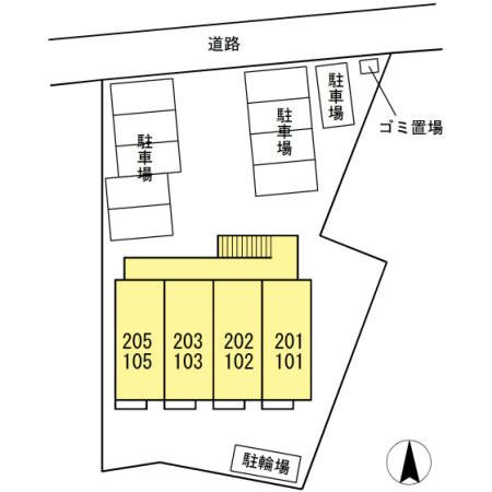 アムール飯塚の区画図