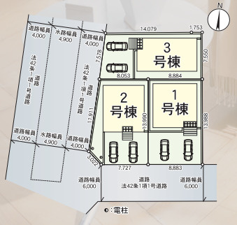 蓮田市西新宿　第9　新築一戸建て　クレイドルガーデン　03の区画図|3号棟