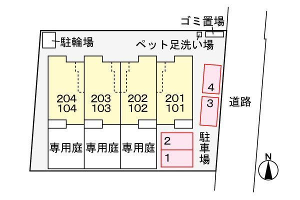 アミクスの駐車場
