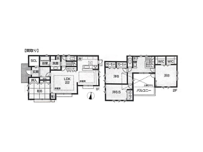【間取り】 | 東玉川学園中古戸建 | 4つの居室とゆとりあるLDKを備えた4LDKの中古戸建。子育て世帯にうれしい、個室と団らんの場がそろう間取りです。明るく開放的なLDKは対面キッチン仕様で、家事をしながらお子様を見守れます。
