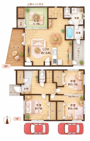 八雲北町２丁目　中古一戸建ての間取り|間取り図はいかがですか？ご希望を叶える間取りですか？リビングの広さは？水回りの位置は？カウンターキッチン？など色々な情報が集約されています。弊社ではリフォームなどのご相談も承っております。
