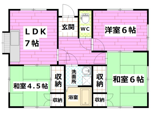 岩樋アパートの間取り