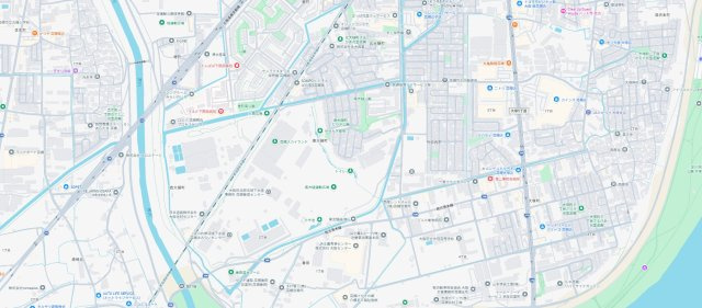 高槻市南大樋町　新築一戸建ての地図