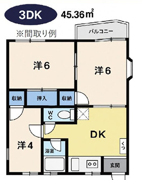 八千代市八千代台西７丁目の一棟アパートの間取り