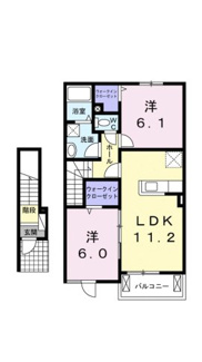 【間取り】 | ルーナ・Ａｉ　Ⅱ