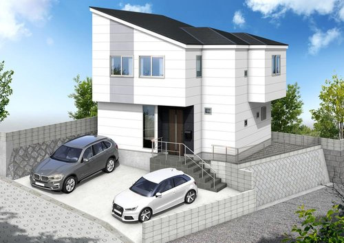 東希望が丘新築戸建戸建　カースペース2台　東希望が丘小学校至近の外観パース
