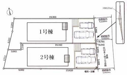 横浜市瀬谷区宮沢第26　新築戸建全2棟の区画図