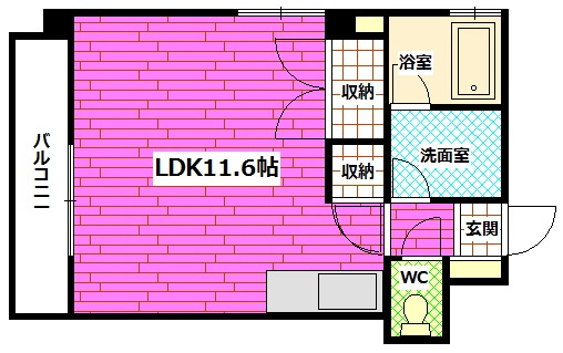 ヴェラーレ新大州橋の間取り