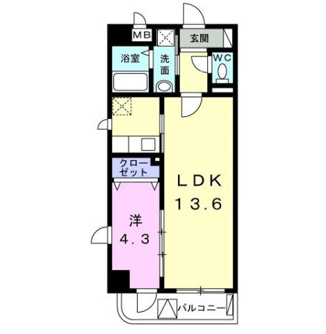 【間取り】 | シャン・ド・フルールⅢ