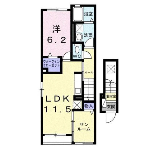 【間取り】 | ヴィラ・サンセールＢ