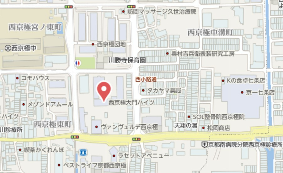 西京極大門ハイツ　4階の地図