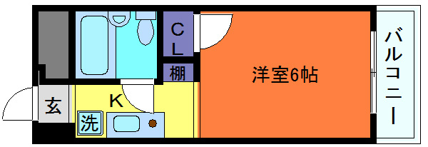 神戸市灘区篠原南町４丁目の賃貸マンションの間取り