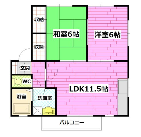 ハイカムール入川の間取り