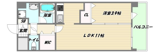 大阪市東淀川区東淡路５丁目の賃貸マンションの間取り