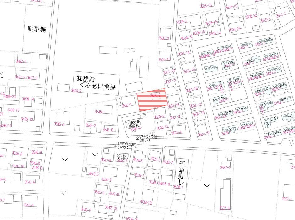 都城市山田町中霧島の売地の土地図