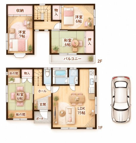 妙見坂7丁目　中古一戸建ての間取り|間取り図はいかがですか？ご希望を叶える間取りですか？リビングの広さは？水回りの位置は？カウンターキッチン？など色々な情報が集約されています。弊社ではリフォームなどのご相談も承っております。
