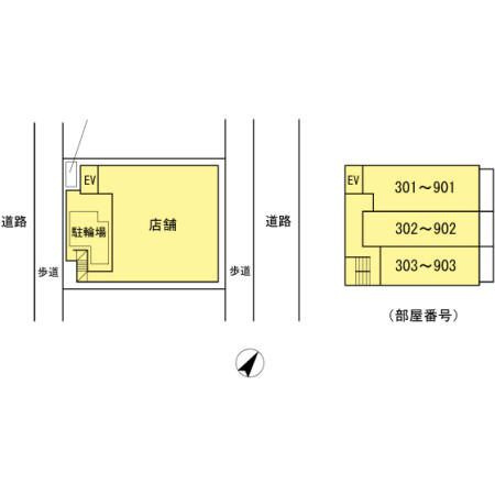 YSC横浜ビルの区画図