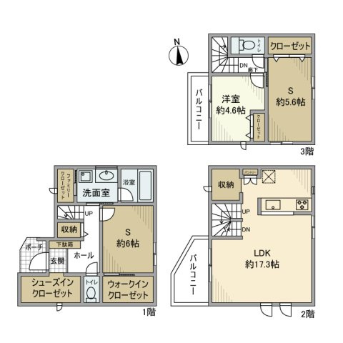 上馬戸建の間取り