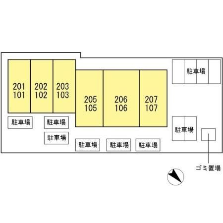 川窪ハイツの区画図