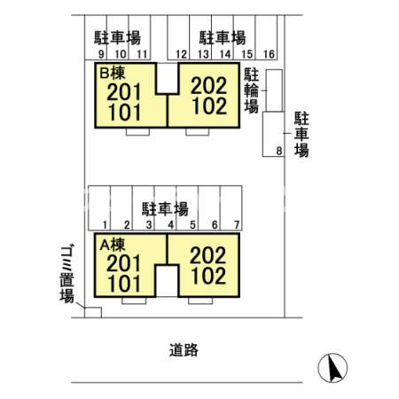 ラ・プランタンＡ・Ｂの区画図