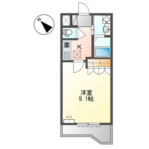 加古川市野口町坂元北４丁目のアパートの間取り