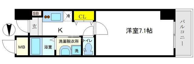 スワンズ難波パークビューの間取り