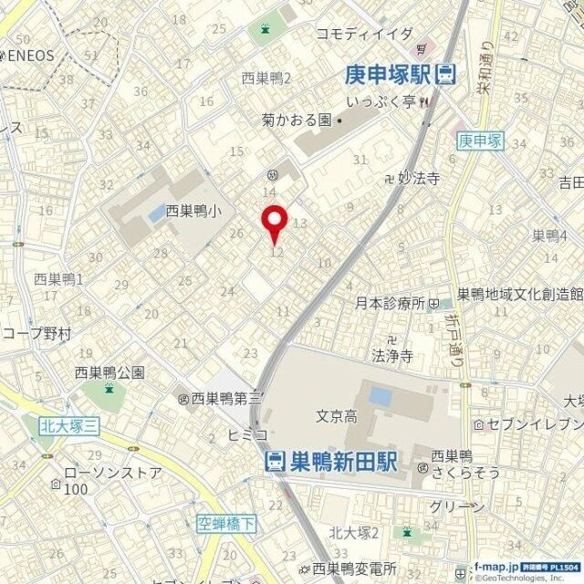 ソルナ西巣鴨の地図