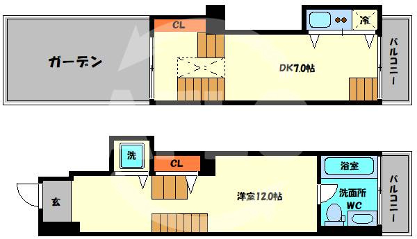U residence 弁天町の間取り|是空弁天　間取り