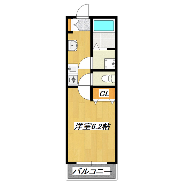サンフィールド新小岩の間取り|西向きのお部屋です