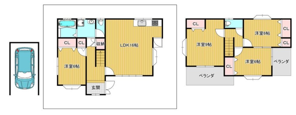箕面市桜ケ丘4丁目中古一戸建て｜4LDK＋駐車1台可の間取り|4LDK