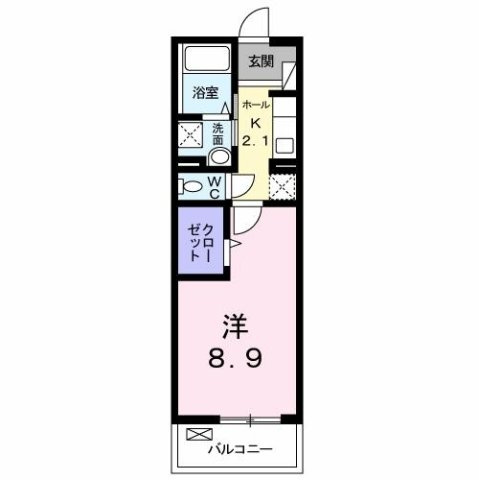 シャルム肥後Ⅱの間取り