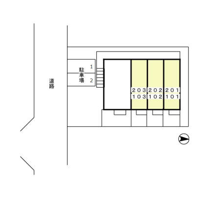 シーサイドコーポ辻堂の区画図