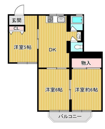 ベルク園田の間取り