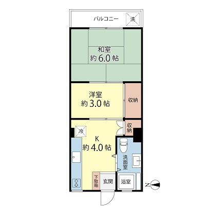 大倉マンションの間取り